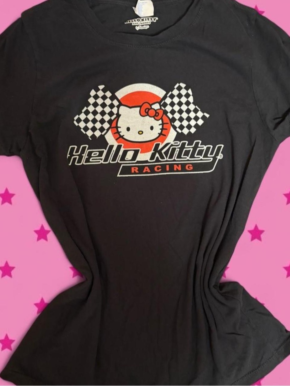 Hello Kitty Black Racing Graphic Tee